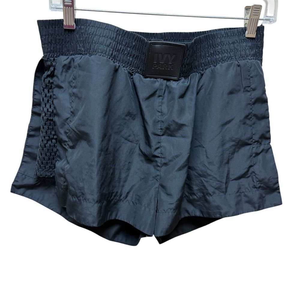 IVY PARK Black Side Mesh Panel. High Waisted Active Lounge Shorts.Sz S - Picture 2 of 12